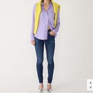 J CREW High Rise Skinny Toothpick Dark Wash Denim Jeans